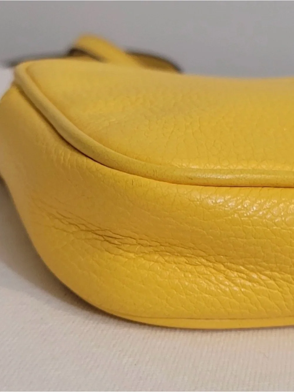 Michael Kors Yellow Pebbled Leather Crossbody Bag with Built In Wallet